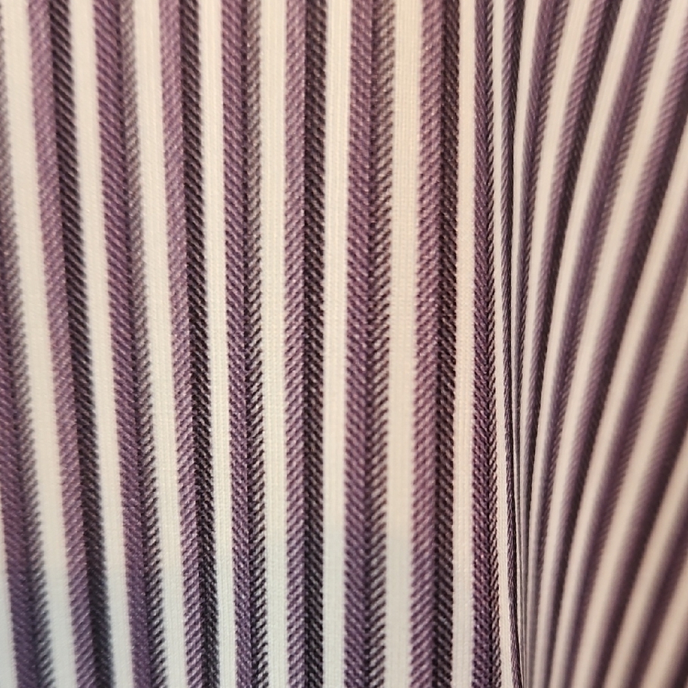 Kenneth Cole Men's Black Purple and White Striped Dress Shirt Slim Fit - Picture 5 of 11